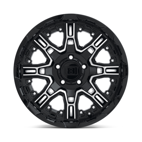 Level 8 Slingshot 20X11.5 -44 Gloss Black W/ Machined Face