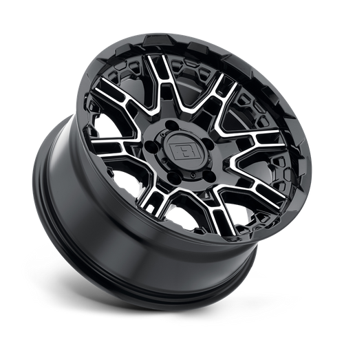 Level 8 Slingshot 20X11.5 -44 Gloss Black W/ Machined Face