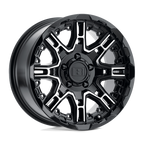 Level 8 Slingshot 16X8.5 +10 Gloss Black W/ Machined Face