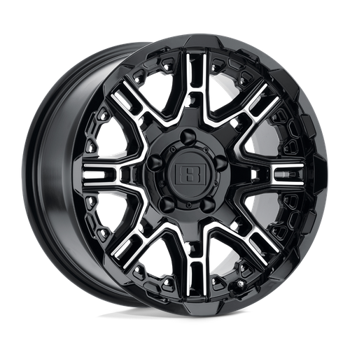 Level 8 Slingshot 20X11.5 -44 Gloss Black W/ Machined Face