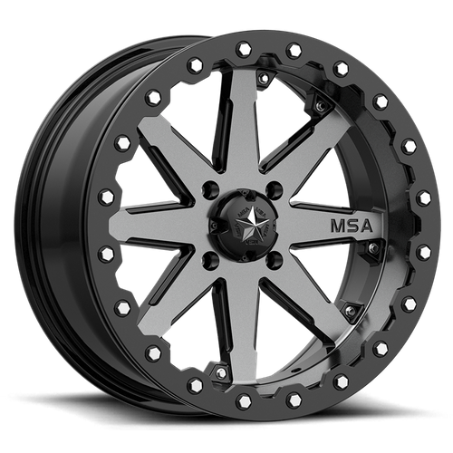 Msa Offroad Wheels M21 Lok Utv Beadlock 14X7 +0 Charcoal Tint