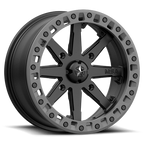 Msa Offroad Wheels M31 Lok2 Utv Beadlock 18X7 +0 Satin Black W/ Matte Gray Ring
