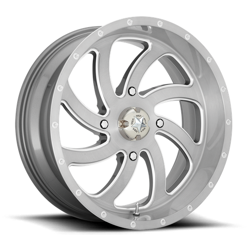 Msa Offroad Wheels M36 Switch Utv 20X7 +0 Brushed Titanium