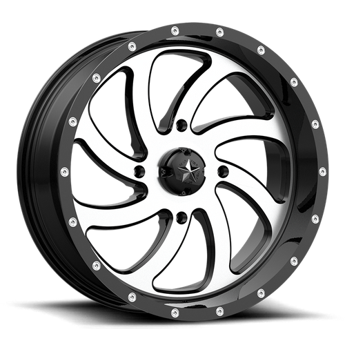 Msa Offroad Wheels M36 Switch Utv 24X7 +0 Machined Gloss Black