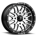 Msa Offroad Wheels M38 Brute Utv 16X7 +10 Gloss Black Machined