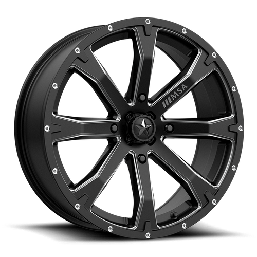 Msa Offroad Wheels M42 Bounty Utv 15X7 +10 Satin Black Milled