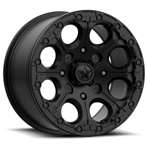 Msa Offroad Wheels M44 Cannon Utv Beadlock 15X7 +25 Satin Black