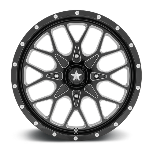 Msa Offroad Wheels M45 Portal Utv 16X7 +10 Gloss Black Milled