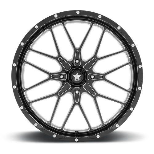 Msa Offroad Wheels M45 Portal Utv 24X7 +0 Gloss Black Milled