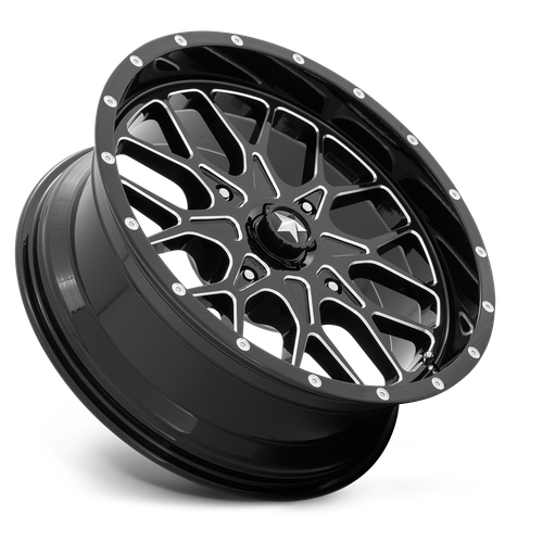 Msa Offroad Wheels M45 Portal Utv 14X7 +10 Gloss Black Milled