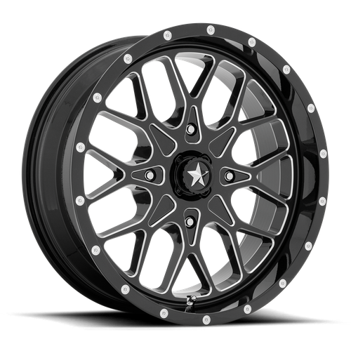 Msa Offroad Wheels M45 Portal Utv 16X7 +10 Gloss Black Milled