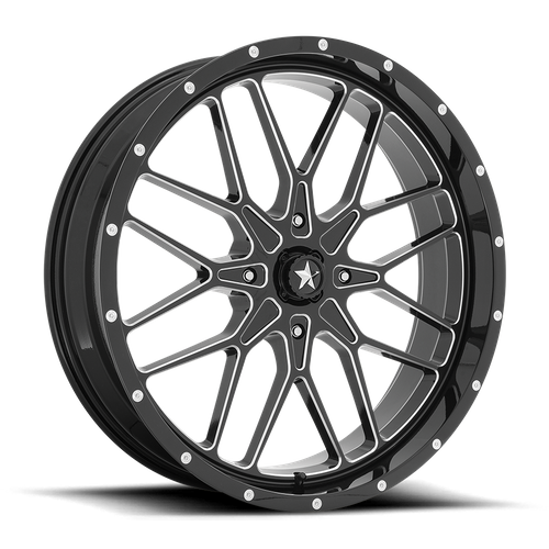 Msa Offroad Wheels M45 Portal Utv 24X7 +0 Gloss Black Milled