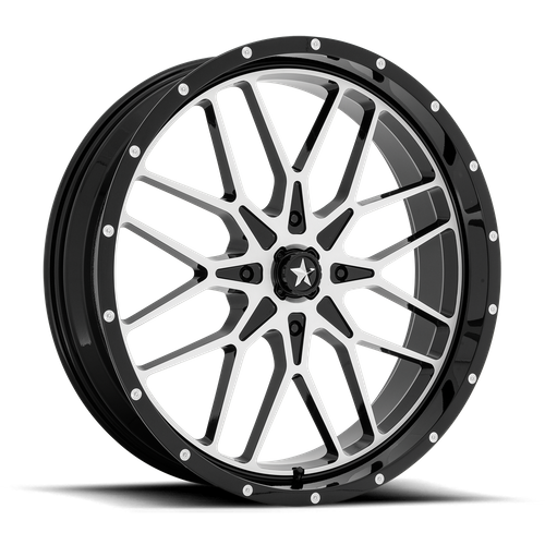 Msa Offroad Wheels M45 Portal Utv 24X7 +0 Gloss Black Machined