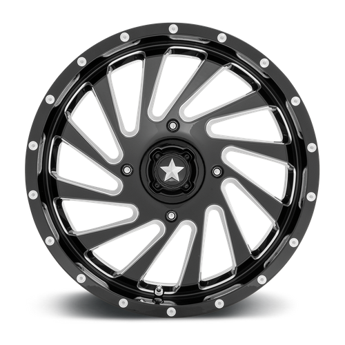 Msa Offroad Wheels M46 Blade Utv 20X7 +0 Gloss Black Milled
