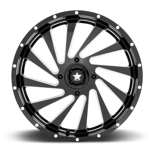 Msa Offroad Wheels M46 Blade Utv 22X7 +0 Gloss Black Milled
