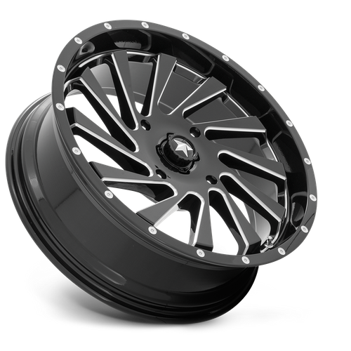 Msa Offroad Wheels M46 Blade Utv 20X7 +0 Gloss Black Milled