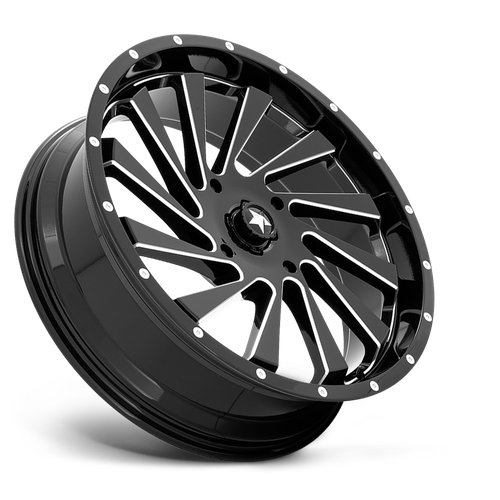 Msa Offroad Wheels M46 Blade Utv 22X7 +0 Gloss Black Milled