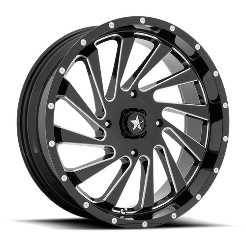 Msa Offroad Wheels M46 Blade Utv 20X7 +0 Gloss Black Milled