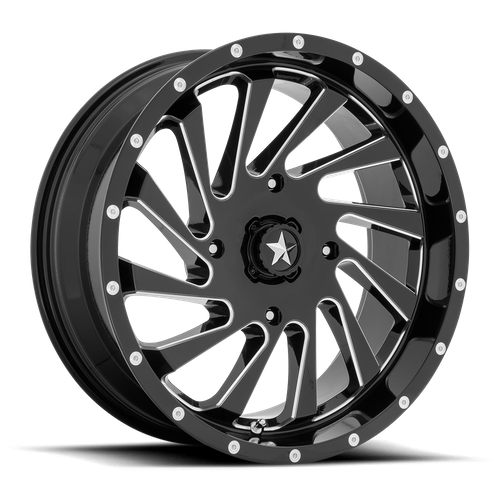 Msa Offroad Wheels M46 Blade Utv 18X7 +0 Gloss Black Milled