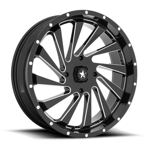 Msa Offroad Wheels M46 Blade Utv 22X7 +0 Gloss Black Milled