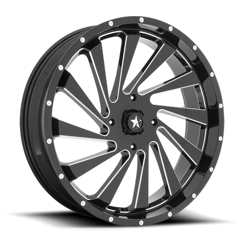 Msa Offroad Wheels M46 Blade Utv 24X7 +0 Gloss Black Milled