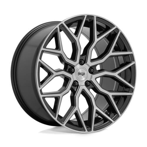 Niche 1Pc M262 Mazzanti 19X8.5 +25 Gloss Black Brushed Face