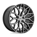 Niche 1Pc M262 Mazzanti 20X9 +27 Gloss Black Brushed Face
