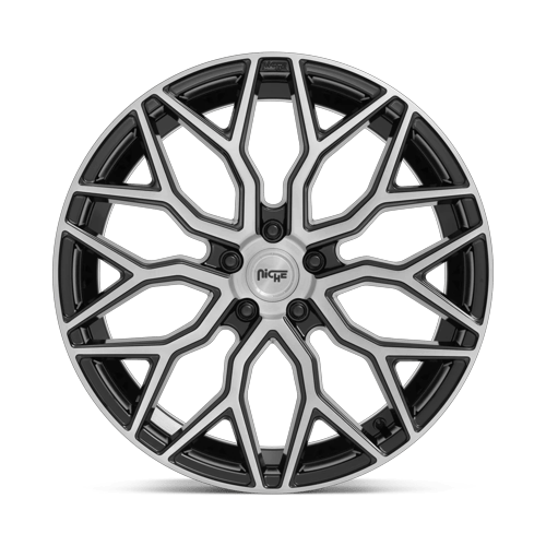 Niche 1Pc M262 Mazzanti 19X8.5 +25 Gloss Black Brushed Face