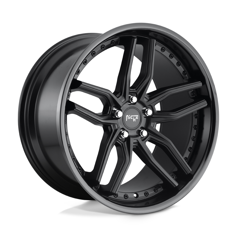 Niche 1Pc M194 Methos 19X8.5 +42 Gloss Black Matte Black