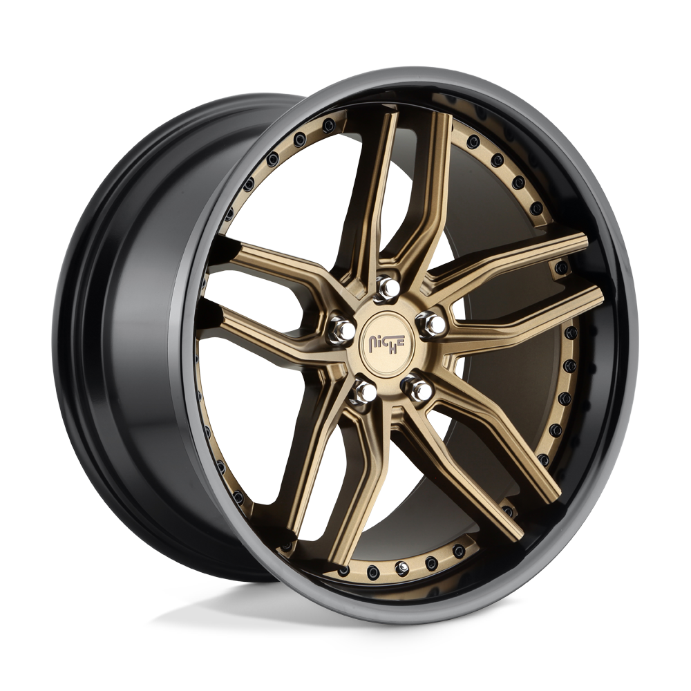 Niche 1Pc M195 Methos 19X9.5 +35 Matte Bronze Black Bead Ring