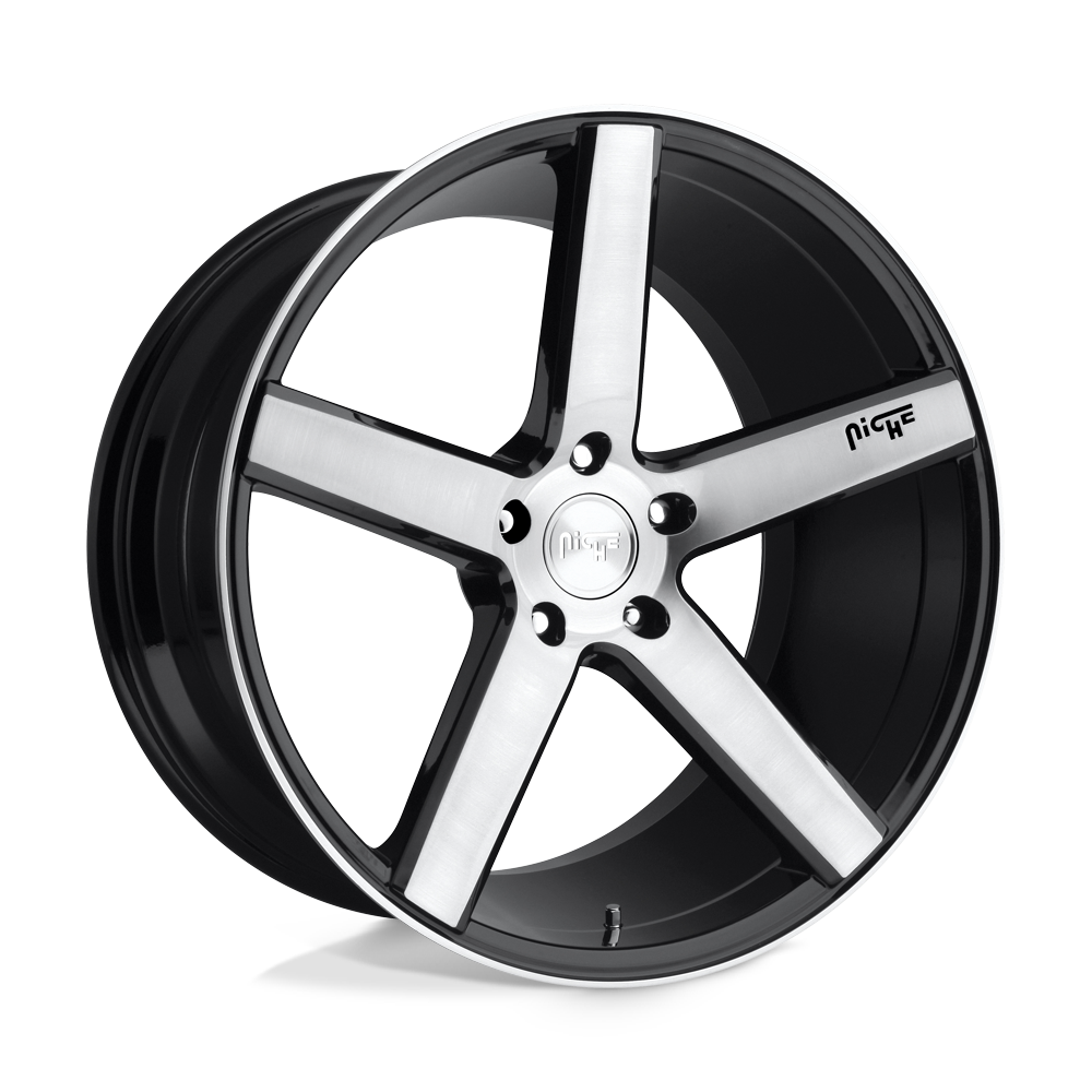 Niche 1Pc M124 Milan 20X8.5 +34 Gloss Black Brushed