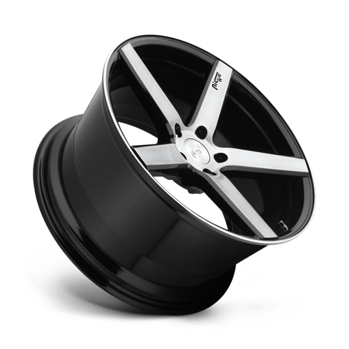 Niche 1Pc M124 Milan 20X8.5 +35 Gloss Black Brushed
