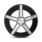 Niche 1Pc M124 Milan 20X8.5 +34 Gloss Black Brushed