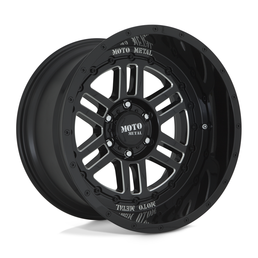 Moto Metal Mo800 Deep Six 20X10 -18 Gloss Black Milled