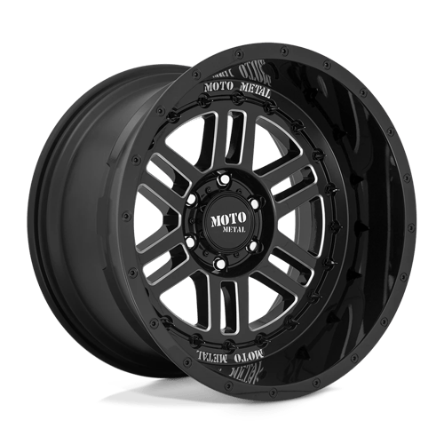 Moto Metal Mo800 Deep Six 20X10 -18 Gloss Black Milled