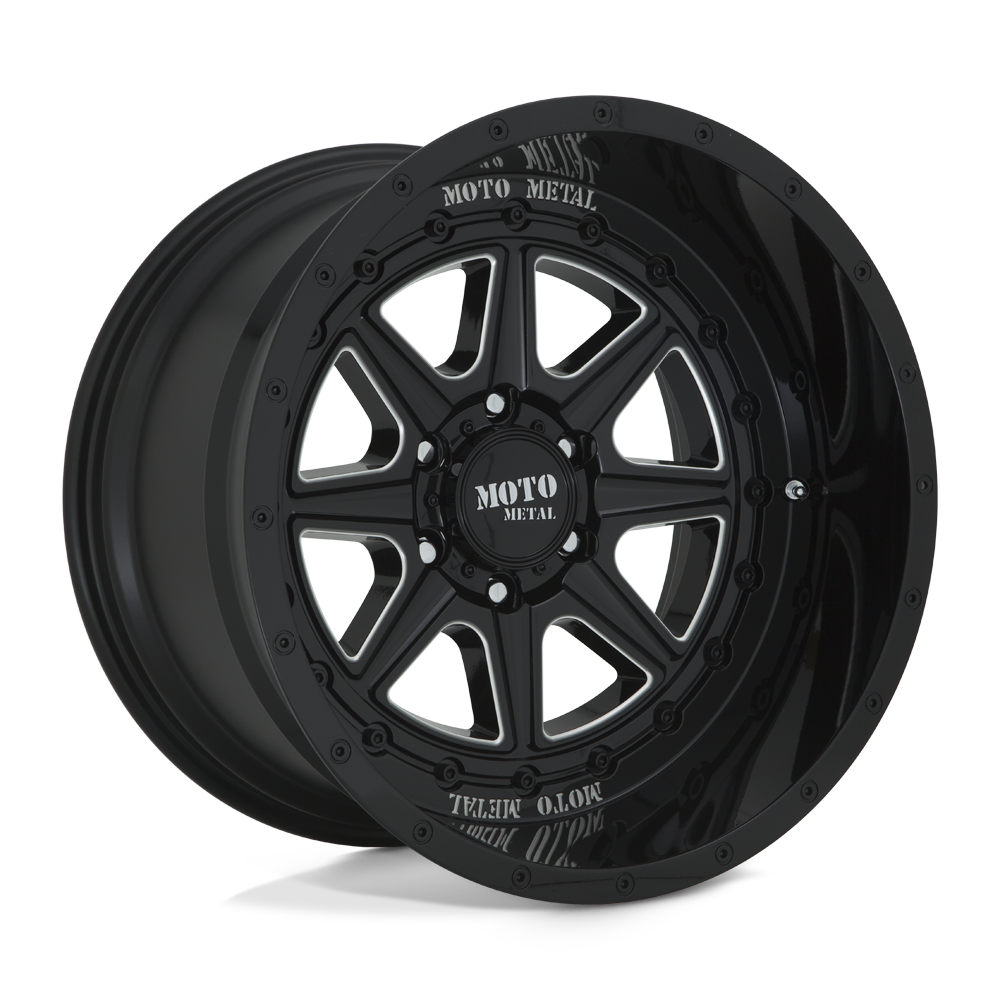 Moto Metal Mo801 Phantom 22X12 -44 Gloss Black Milled