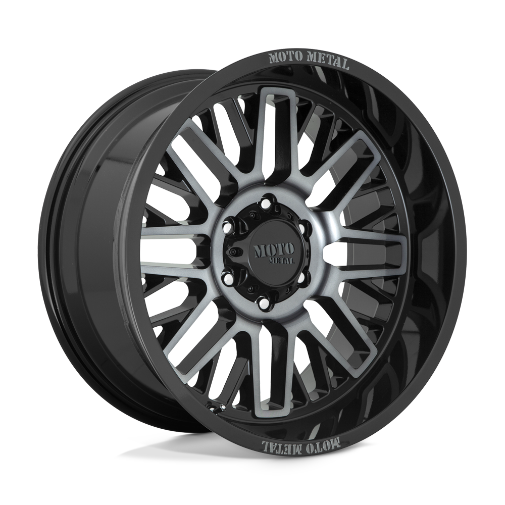 Moto Metal Mo802 Warlock 20X10 -18 Gloss Black Mach W/ Gray Tint