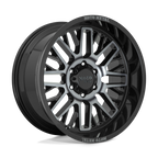 Moto Metal MO802 WARLOCK 20x9 +18 GLOSS BLACK MACH W/ GRAY TINT