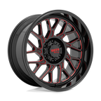 Moto Metal Mo805 22X10 -18 Gloss Black Milled W/ Red Tint