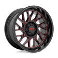 Moto Metal Mo805 20X10 -18 Gloss Black Milled W/ Red Tint