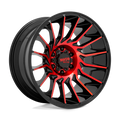 Moto Metal Mo807 22X10 -18 Gloss Black Mach W/ Red Tint