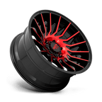 Moto Metal Mo807 22X12 -44 Gloss Black Mach W/ Red Tint