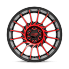 Moto Metal Mo807 22X12 -44 Gloss Black Mach W/ Red Tint