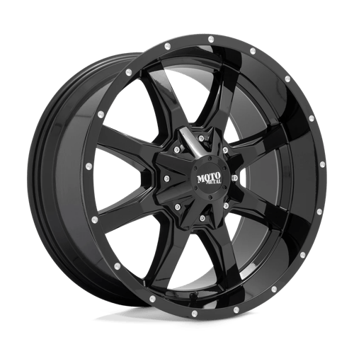 Moto Metal Mo970 17X8 +0 Gloss Black W/ Spot Milled Lip