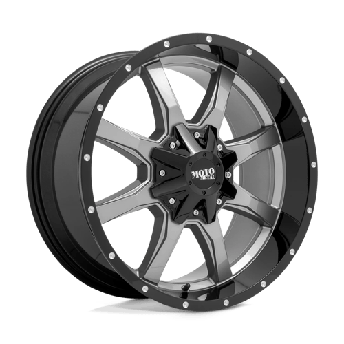 Moto Metal Mo970 20X9 +0 Gloss Gray Center W/ G-Blk Lip