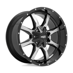 Moto Metal Mo970 17X8 +0 Gloss Black W/ Machined Face