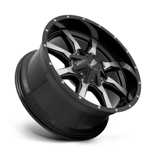 Moto Metal Mo970 17X8 +40 G-Black Mach W/ Milled Accents