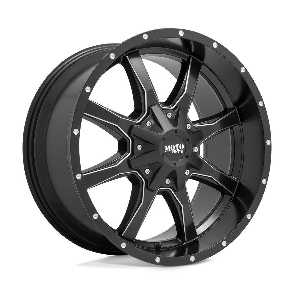 Moto Metal Mo970 20X9 +12 Semi Gloss Black Milled