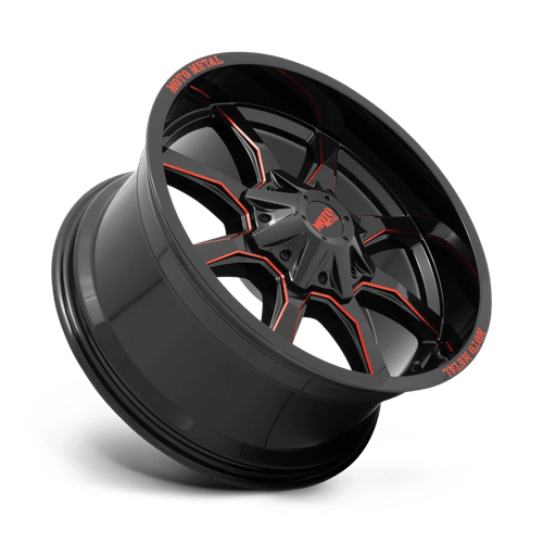 Moto Metal Mo970 20X10 -18 G-Blk Milled Red Moto Metal Lp