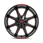 Moto Metal Mo970 20X10 -18 G-Blk Milled Red Moto Metal Lp